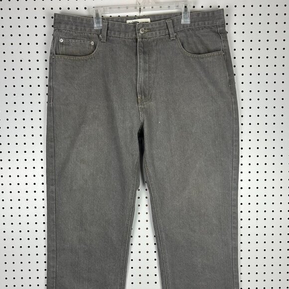 Godbody Baggy 90s Jeans 40x30 Hip Hop Gray Stitched Wide‎ Leg Streetwear Patch - Picture 5 of 7